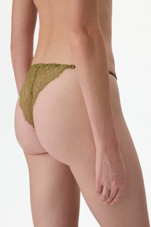 Bej Micro Dantel Brazilian Külot