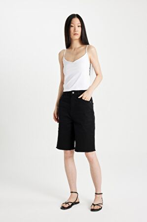 DeFacto Yüksek Bel Gabardin Kapri D0326AX24SMBK81