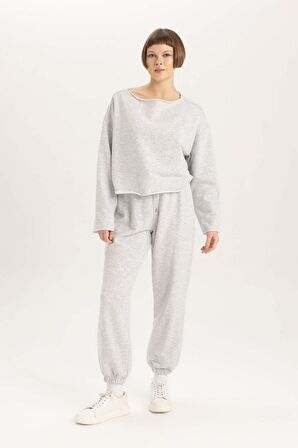 DeFacto Bisiklet Yaka Uzun Kollu Casual Pijama Üstü-Fall in Love B1279AX23WNGR93