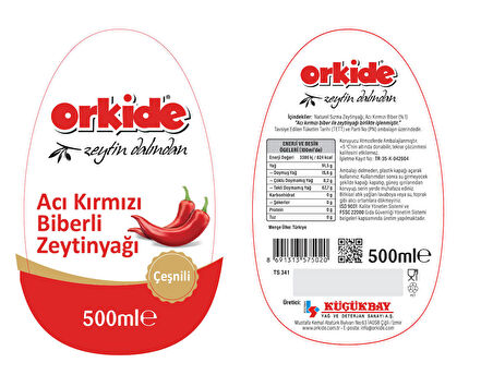 ORKİDE ZEYTİN DALINDAN ACI KIRMIZI BİBERLİ ZEYTİNYAĞI