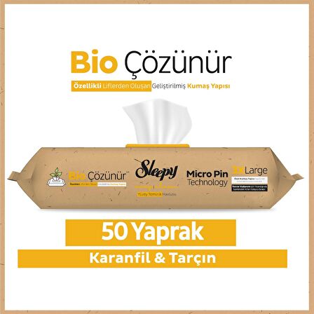 Sleepy Easy Clean Bio Çözünür Karanfil Ve Tarçın Yüzey Temizlik Havlusu 50 Yaprak