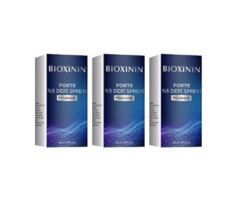 Bioxinin Forte Minoksidil %5 Deri Spreyi 60 ml 3'lü