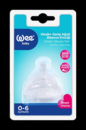 Wee Baby Geniş Ağızlı Biberon Emziği Az Akış No:1