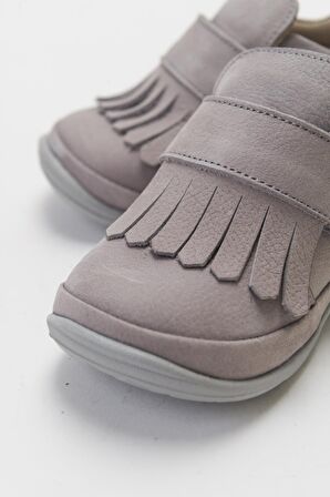 Mnpc  Erkek Çocuk Gri Hakiki Deri Günlük Çocuk Ayakkabı