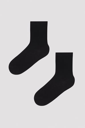 Kız Çocuk Unisex Siyah Basic 3 lü Soket Çorap Seti