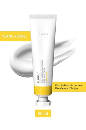 Yoğun Nem Veren Besleyici El Kremi Kundal Shea Butter & Macadamia Pure Hand Cream 50ml (Ylang Ylang)