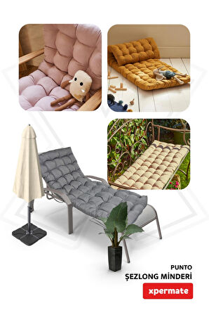 XPERMATE Şezlong Minderi PUNTO 60x180x12 cm Antrasit