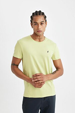 DeFactoFit Slim Fit Dar Kesim Bisiklet Yaka Sporcu Kısa Kollu Tişört C9183AX24AUGN659