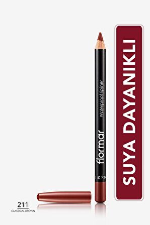 Flormar Dudak Kalemi - Waterproof Lipliner 211 Classical Brown 8690604111114
