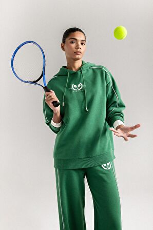 DeFactoFit Oversize Geniş Kalıp Kapüşonlu Sporcu Sweatshirt D1700AX24AUGN1246