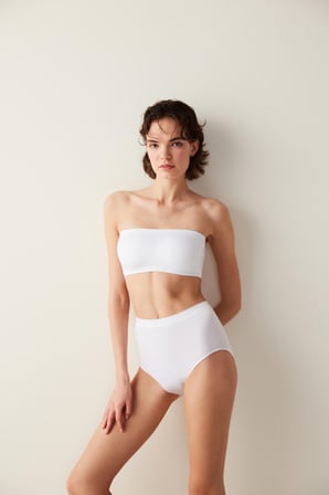 Nu Basic Strapless Optik Beyaz Sütyen