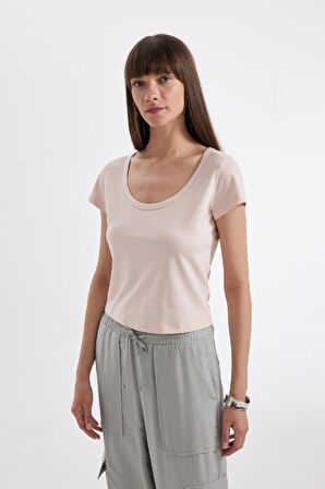 DeFacto Regular Fit Bisiklet Yaka Penye Basic Kısa Kollu Tişört D4455AX24HSPN681