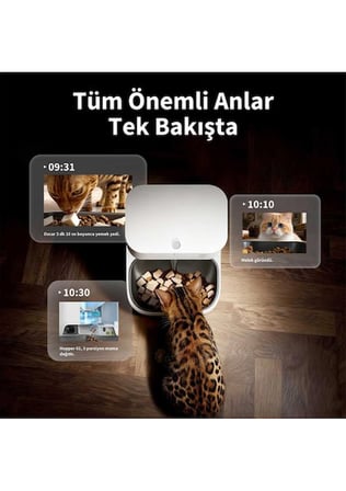 Petkit Yumshare Kameralı Çift Hazneli Akıllı Mama Kabı 2 Ai (Petkit Türkiye Garantili)