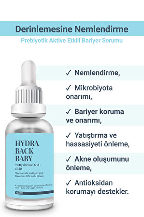 HYDRA BACK BABY - Hyaluronik Asit Yoğun Nemlendirici ve Dolgunlaştırıcı Cilt Serumu 30ml