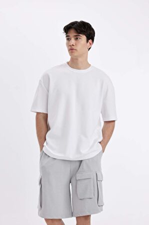 DeFacto Relax Fit Düz Paça Şort C5591AX24HSGR184