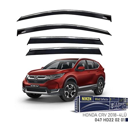 Honda CR V Niken Kromlu Cam Rüzgarlığı 4lü Set 2018 ve Üstü