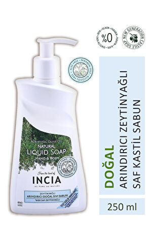 Incia Zeytinyağlı Arındırıcı Doğal Sıvı Sabun 250 ml