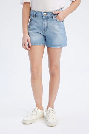 DeFacto Kız Çocuk Jean Şort B5037A825SMNM39