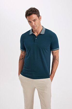 DeFacto Slim Fit Dar Kesim Kısa Kollu Pamuklu Polo Tişört D0033AXNSGN614