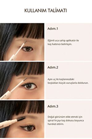 Uzun Süre Kalıcı, Yoğun Pigmentli Kaş Jeli Peripera Speedy Drawing Longwear Brow (01 Ash Gray)