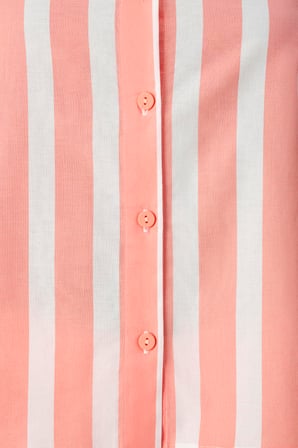 Pembe Rahat Club Çizgili Atlet Pijama Üstü