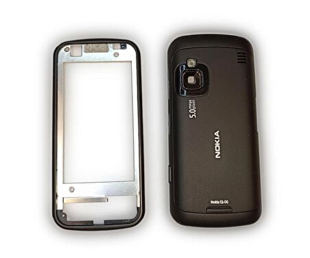 Nokia C6-00 Kasa Kapak Nokia C6-00 Siyah Renk Orta Kasa Ön Kapak Arka Kapak Tuş Takımı