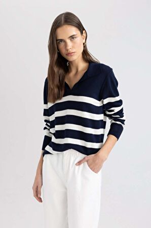 DeFacto Regular Fit Polo Yaka Basic Kazak A1249AX24WNNV131