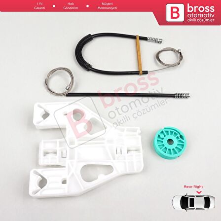 Citroen C5 MK2 MK3 2007-2018 4/5 Kapı 9675898980 İçin Elektrikli Ön Sağ Cam Kriko Tamir Seti