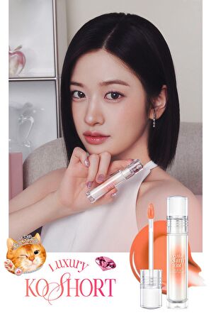 Yapışkanlık Hissi Vermeyen Yoğun Işıltılı Tint CLIO Crystal Glam Tint (13 Koshort Pearl Coral)