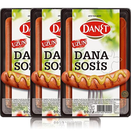 Danet Dana Uzun Sosis 250 Gr 3’lü Paket