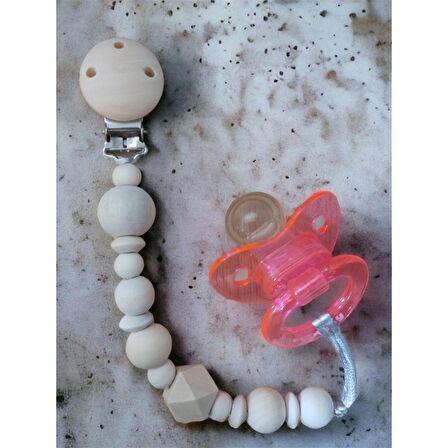 Baby Dycey baby dcey Doğal Ahşap Emzik Askısı