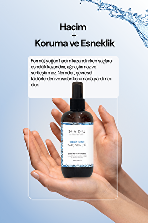Maru Hacim Ve Dolgunluk Veren Deniz Tuzu Saç Spreyi 250 ml
