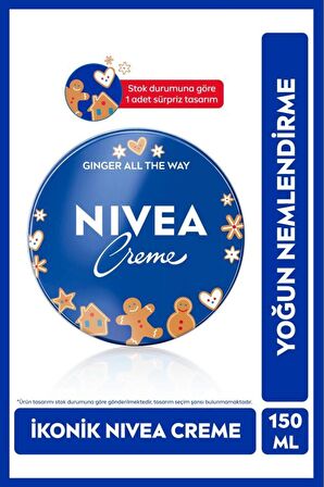 Nivea Creme 150ml, Bakım Yapan Koruma, Uzun Süreli Yoğun Nemlendirici, El Yüz Ve Vücut, Yumuşak Cilt Hissi