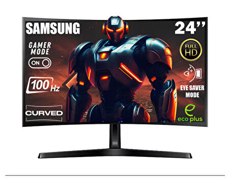 Samsung ESSENTİAL S36G 24''100 HZ 4 MS(HDMI+D-SUB) FULL HD CURVED MONİTÖR