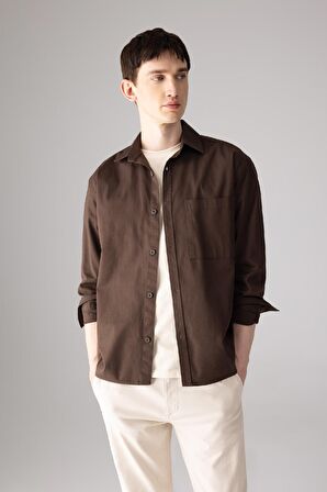 DeFacto Relax Fit Polo Yaka Gömlek Ceket B3676AX24SPBN304
