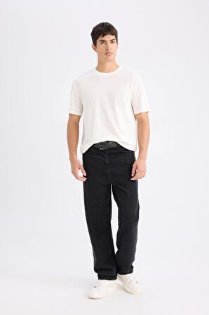 DeFacto New Regular Fit Bisiklet Yaka Basic Düz %100 Pamuk Kısa Kollu Tişört V7699AZ25SPWT32