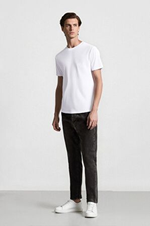 Slim Cropped Fit Dar Kalıp Normal Bel Dar Paça Jean Pantolon