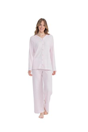 U.S. Polo Assn. Kadın Fitilli Boydan Patlı Pijama Takımı