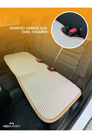 Meka Part Oto Koltuk Koruyucu Kılıf 3 Parça Universal Bej 2+1 %100 Pamuk