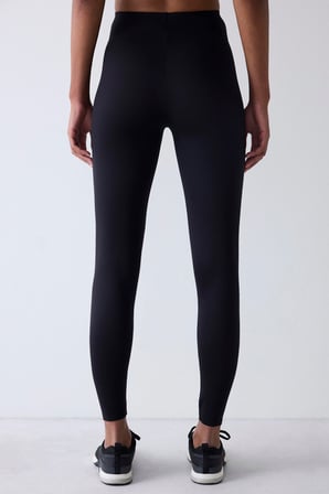Siyah Yüksek Bel Miracle Fit Crop Tayt