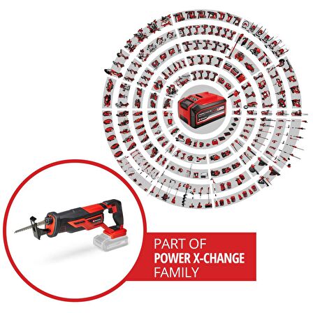 Einhell Akülü Kılıç Testere TE-AP 18/26 Li-Solo Power X-Change (Li-Ion, 18 V, 26 mm Kaldırma Yüksekliği, Ahşapta 18 cm Kesim Derinliği, Testere Bıçağı Dahil, Akü ve Şarj Cihazı Dahil Değildir)