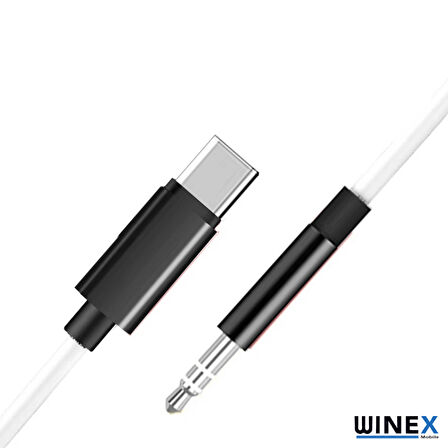 Winex JH30 Type-C to 3.5mm Aux Ses Kablosu Beyaz