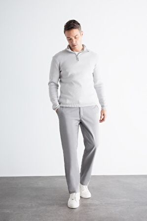 DeFacto Kanvas Chino Pantolon Normal Kesim 4 Cepli Pamuklu Esnek Düz Paça C9440AX24AUGR265
