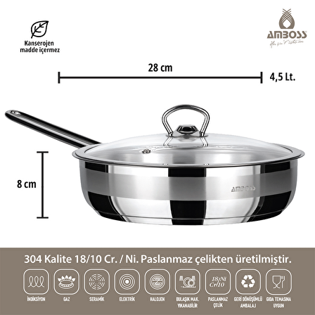 Amboss SAPHIRE TAVA CAM KAPAKLI 28x08