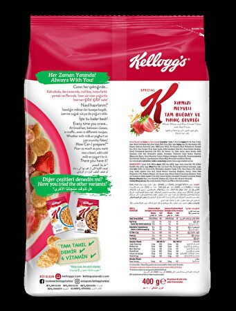 Special K Kırmızı Meyveli Kahvaltılık Tam Buğday Ve Pirinç Gevreği 400 Gr x 10 Adet