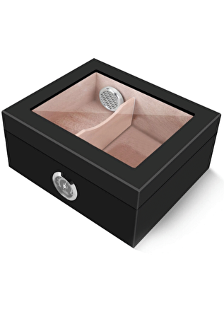 Falconetti Siyah Camlı Humidor Puro Kutusu rc44