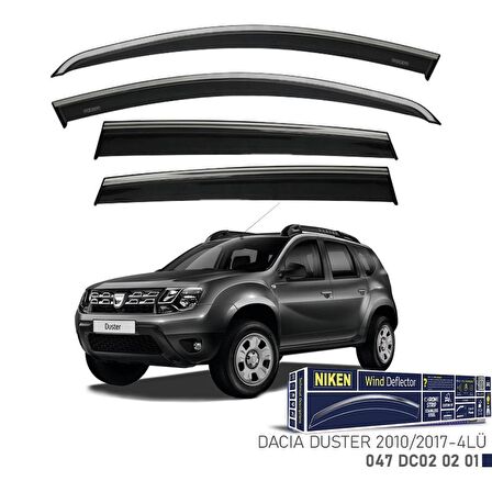 Dacia Duster Niken Kromlu Cam Rüzgarlığı 4lü Set 2010 2017
