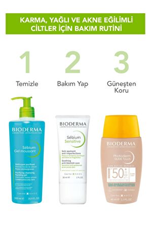 Bioderma Sebium Hassas Ciltler İçin Akne Karşıtı Gece-Gündüz Akne Krem  30 ml 