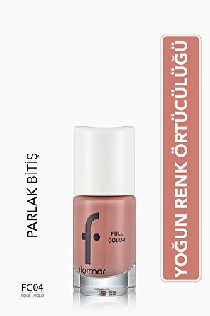 Flormar Yoğun Pigmentli Parlak Oje- Full Color Nail Enamel- Fc04 Rose I Hold -8690604310401