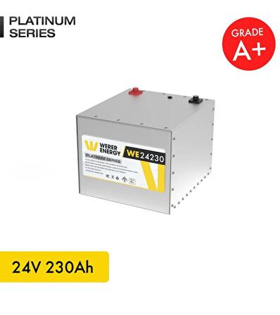 24V 230Ah LiFePO4 Platinum Series Bluetooth'lu Lityum Demir Fosfat Akü 